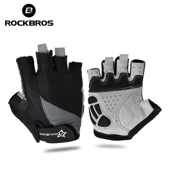 ROCKBROS Cycling Anti-slip Anti-sweat Men Women Half Finger Gloves