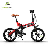 RichBit New ebike 48V 8Ah Hidden Battery Folding Electric Bike 7 Speed Integrated Rim Electric Bicycle Mtb bicicleta eletrica