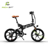 RichBit New ebike 48V 8Ah Hidden Battery Folding Electric Bike 7 Speed Integrated Rim Electric Bicycle Mtb bicicleta eletrica