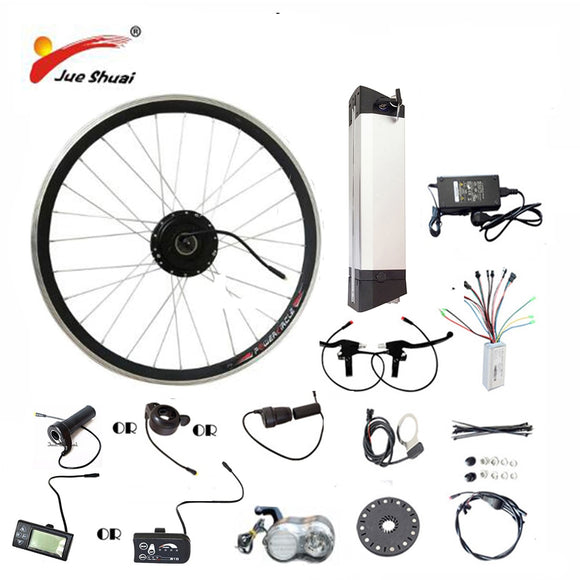 JS Hot Sale 36V 48V Electric Bike Kit Kettle battery 250/350/500W Motor Wheel LED LCD Ebike e bike Electric Bike Conversion Kit