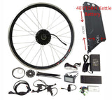 48V 10AH Electric Bike Kit With Rear Rack and Kettle Battery 500W Geared Motor for 26" 27.5" 28"  ebike Kit