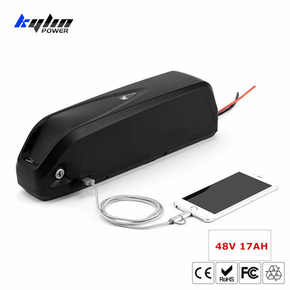 Original 48V 17AH Lithium ion Electric E Bike Battery Hailong EBike with 30A BMS for 750W BBS02 1000W BBSHD Bafang Bicycle Motor