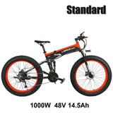 T750Plus New 27 Speed Ebike Fat Bike,1000W 48V 14.5Ah Strong Powe