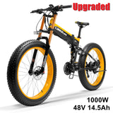 T750Plus New 27 Speed Ebike Fat Bike,1000W 48V 14.5Ah Strong Powe