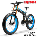 T750Plus New 27 Speed Ebike Fat Bike,1000W 48V 14.5Ah Strong Powe