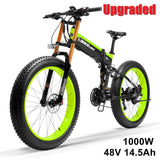 T750Plus New 27 Speed Ebike Fat Bike,1000W 48V 14.5Ah Strong Powe