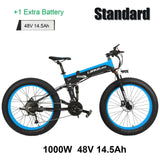 T750Plus New 27 Speed Ebike Fat Bike,1000W 48V 14.5Ah Strong Powe