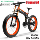 T750Plus New 27 Speed Ebike Fat Bike,1000W 48V 14.5Ah Strong Powe