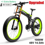 T750Plus New 27 Speed Ebike Fat Bike,1000W 48V 14.5Ah Strong Powe