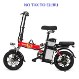 14inch Aluminum Folding Electric Bike 48V25A Lithium Battery 400W Powerful Motor