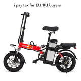 MINI bike Folding Electric Bike 48V12A/25A/30A  Lithium Battery 14inch 400W Powerful Motor