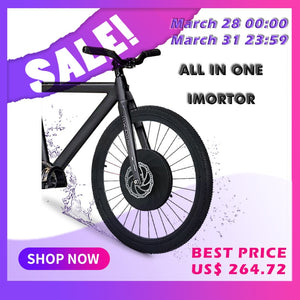 iMortor Electric Motor Wheel Electric Bike Conversion Kit with Battery All in one Ebike Motor Wheel bicicleta electrica kit MTB