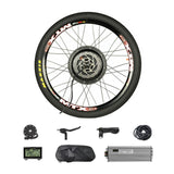 Electric Bike Kit 1500w Motor Wheel 48V E Bike Kit 1500W Wheel Motor Electric Bicycle Conversion Kit for 20-29in Rear Hub Motor