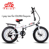 Electric bike 20" 4.0 Fat Tire bike Aluminum Foldable electric Bicycle 48V12A Lithium Battery 350W Powerful Mountain/Snow e bike