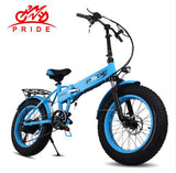 Electric bike 20" 4.0 Fat Tire bike Aluminum Foldable electric Bicycle 48V12A Lithium Battery 350W Powerful Mountain/Snow e bike