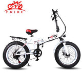 Electric bike 20" 4.0 Fat Tire bike Aluminum Foldable electric Bicycle 48V12A Lithium Battery 350W Powerful Mountain/Snow e bike