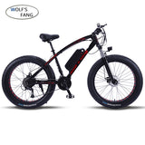 wolf's fang Mountain Bike Electric Bicycle 48V500W 12Ah 27 speed 26X4.0 powerful