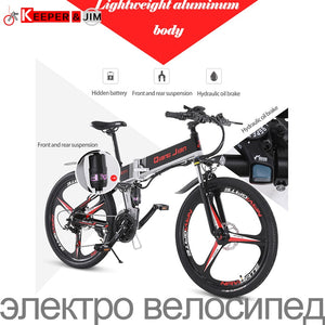 500watt motor portable electric bicycle 26" 2019 new electric bicycle built-in lithium battery off-road electric bicycle folding
