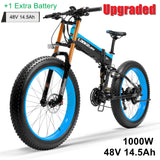 T750Plus Folding Electric Bike, 48V 10A/14.5A Li-ion Battery,1000W